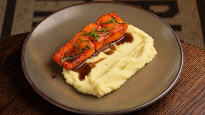 Salmon fillet in citrus marinade
